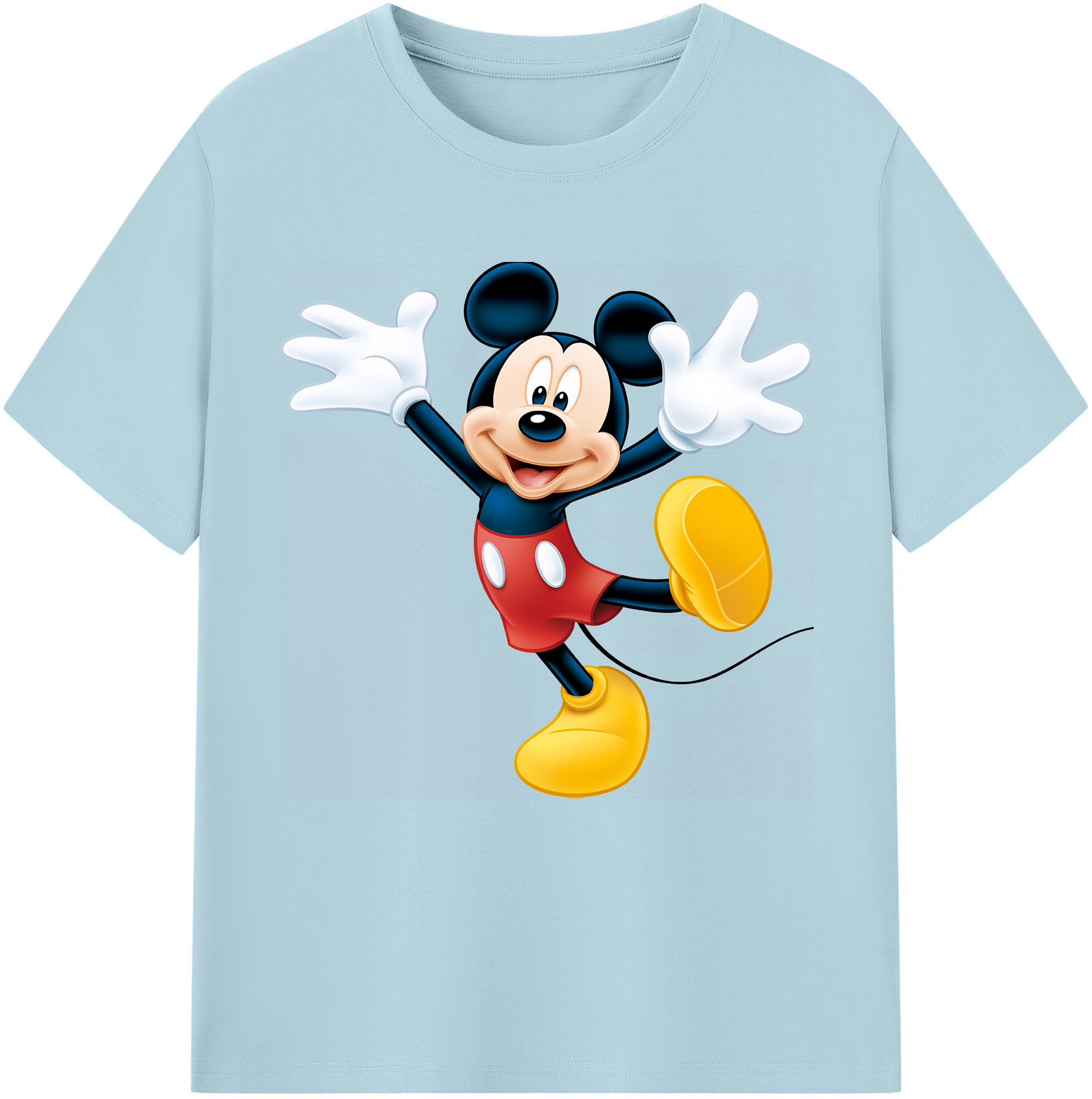 （画像用） ミッキーマウス Mickey Mouse 綿100％半袖Tシャツ（フロントプリント）